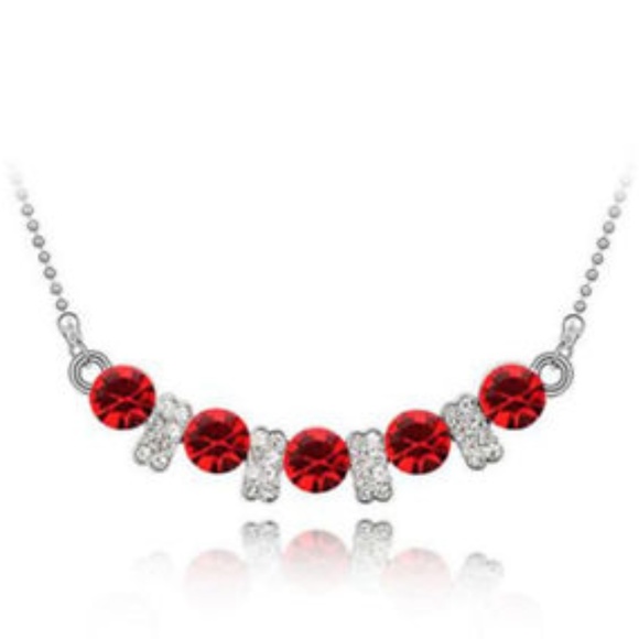 Red Crystal Necklace - Picture 1 of 3